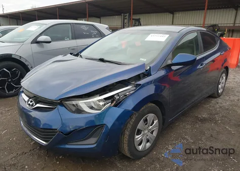 2016 Hyundai Elantra Se from USA, damaged, VIN 5NPDH4AE6GH783348